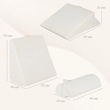 3 Pieces Bed Wedge Pillow Set with Air Memory Foam-Off-white