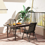 Outsunny Set of Two Folding Outdoor Chairs - Black