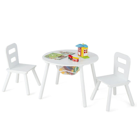 Children&#39;s table with 2 chairs 3 pcs. Children&#39;s seating group made of wood Children&#39;s furniture set stackable white