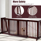 Folding Adjustable Free Standing 3 Panel Wood Fence