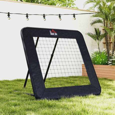 HOMCOM Football Training Net Target Goal, with Adjustable Angles - Black