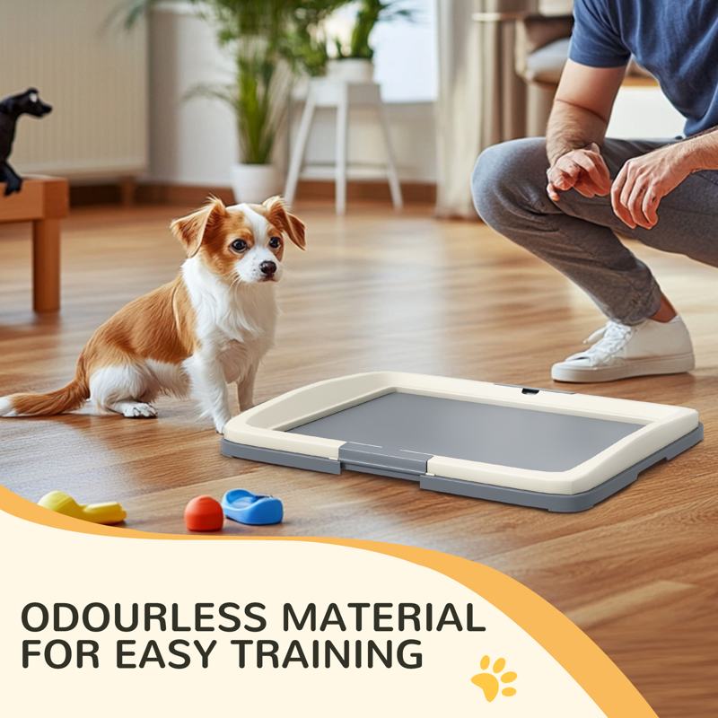 PawHut Dog Toilet Tray for Training Dogs, Dog Litter Tray for Indoor, Outdoor, 63 x 49 x 6cm