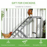 PawHut Walk In Chicken Run with Chicken Activity Shelf and Cover, 2.8 x 3.8 x 2m