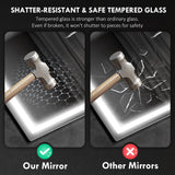 HOMCOM 60 x 80 cm Anti-Fog LED Bathroom Mirror, with Bluetooth - Silver Tone