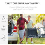 Outsunny 2pc Reclining Zero Gravity Sun Loungers ,Folding Chaise Lounge Chair with Cushions, Dark Grey