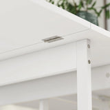 HOMCOM Four-Person Drop Leaf Table - White