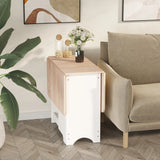 HOMCOM Foldable Dining Table Drop-Leaf Folding Desk Side Console with Storage Shelf for Kitchen,Dining Room