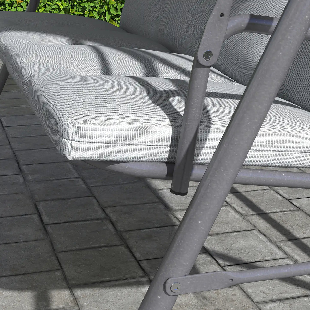 Outsunny Three-Seater Garden Swing Seat - Light Grey