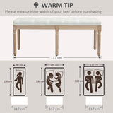 HOMCOM Vintage French Look Bed End Bench - Cream White