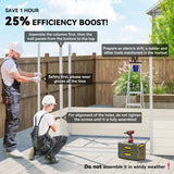 Outsunny 7.9ft x 6.2ft Aluminium Frame and Plastic Wall Shed, with Foundation - Cream White