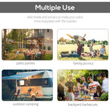 Outsunny 3 x 2.5 Patio Metal Gazebo Metal Frame Pergola with Extendable Canopy for Family Outdoor Shelter, Charcoal Grey