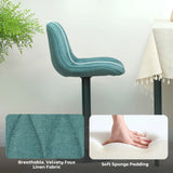 HOMCOM Set of Two Linen-Look Bar Stools - Blue