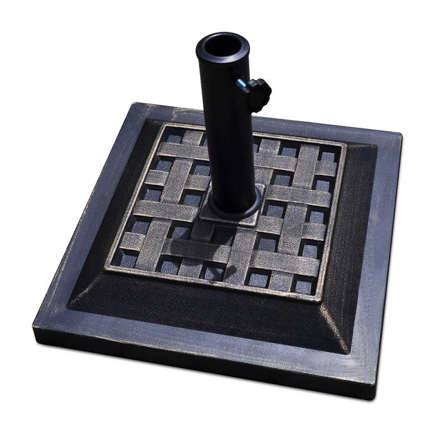 Patio Market Umbrella Base with Adjustable Screw Mechanism for Garden