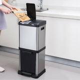 8.5 Gallon Garbage Bin with Pedal and 3 Buckets