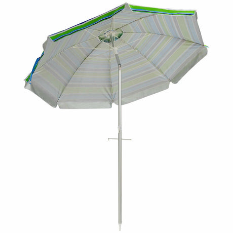198cm Beach Umbrella with Sand Anchor UPF50+ and Carry Bag-Green