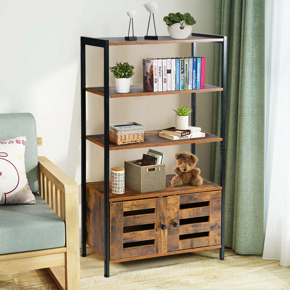 Industrial Storage Shelf with 2 Shutter Doors