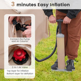 4-6 People Waterproof Inflatable Camping Tent with Pump-Beige