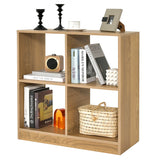 4-Cube Bookcase Storage Organizer with 2 Anti-Tipping Kits for Office-Natural