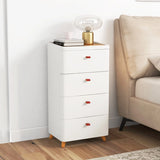 4-Drawer Dresser with Removable Organizer Tray and Solid Wood Legs-White
