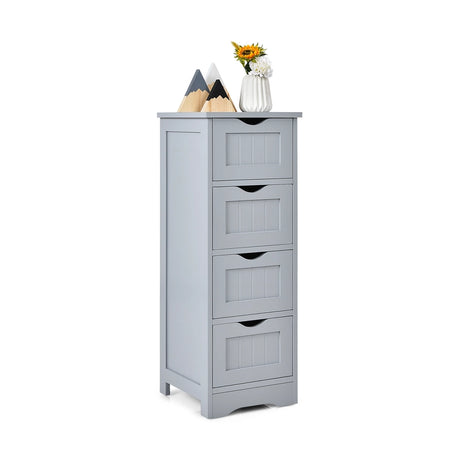 Freestanding Floor Cabinet with 4 Drawer for Home/Living Room/Bathroom