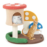 4-In-1 Cat Tree with Condo and Platform-Multicolor