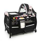 4 in 1 Portable Baby Nursery Center with Bassinet-Multicolor
