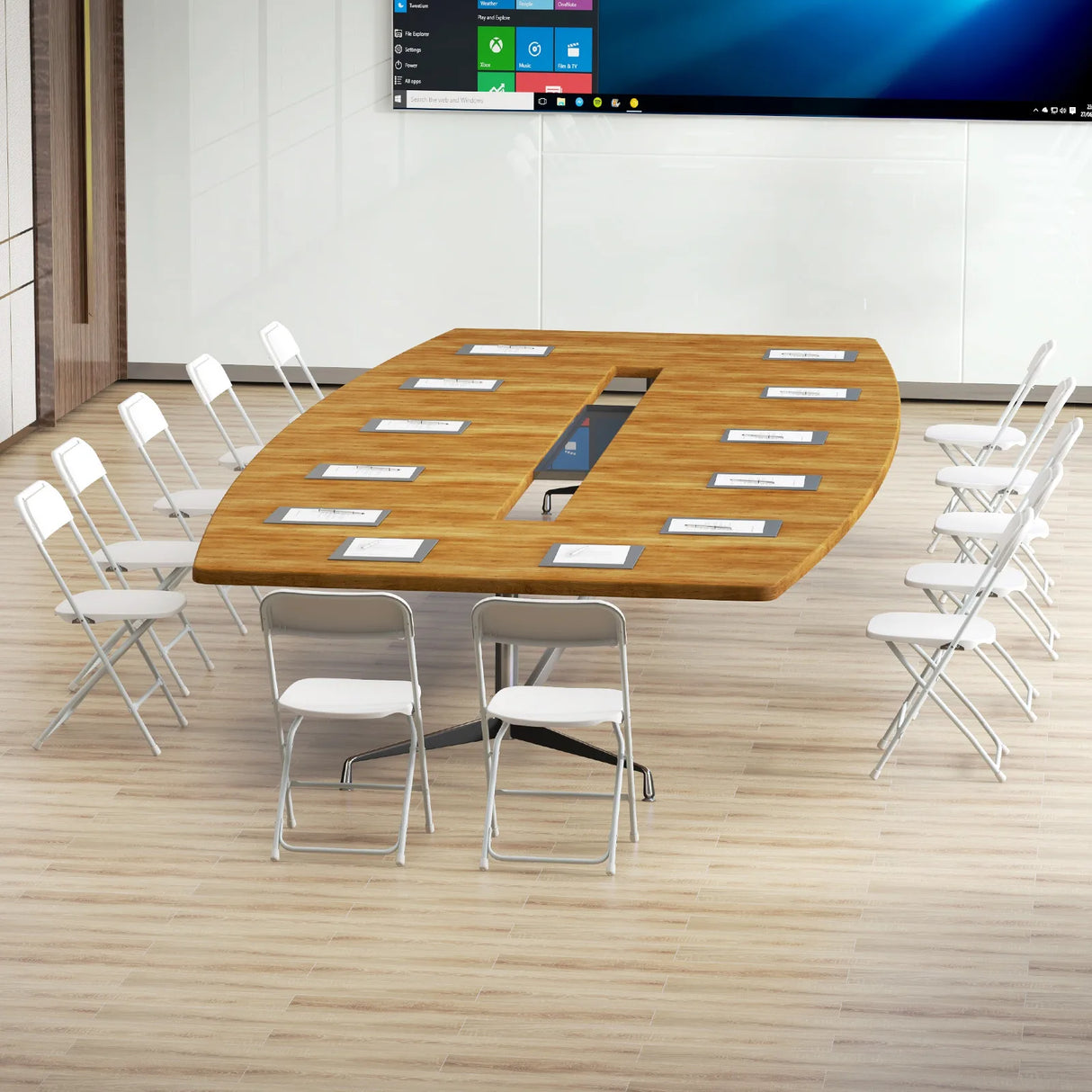 4 Pack Metal Folding Chairs with Plastic Seat and Back-White