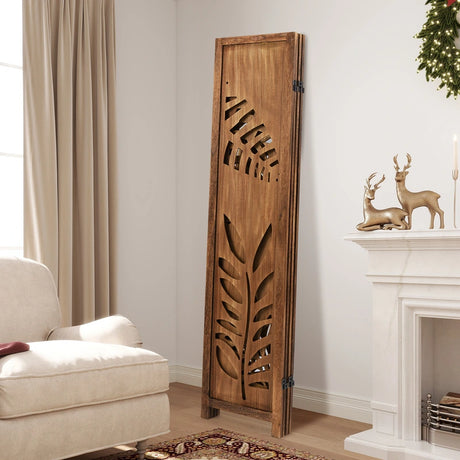 4/6 Panel 170cm Folding Room Divider with Double Action Metal Hinges-4-Panel