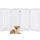 Barrier dogs 89cm high 4 panels safety gate wood folding white
