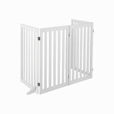 Barrier dogs 89cm high 4 panels safety gate wood folding white