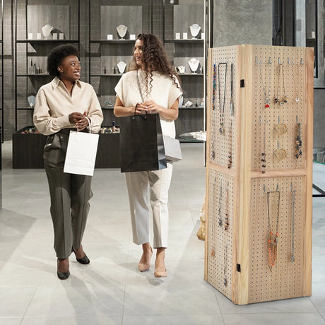 152 cm Tall Folding 4-Panel Pegboard Display