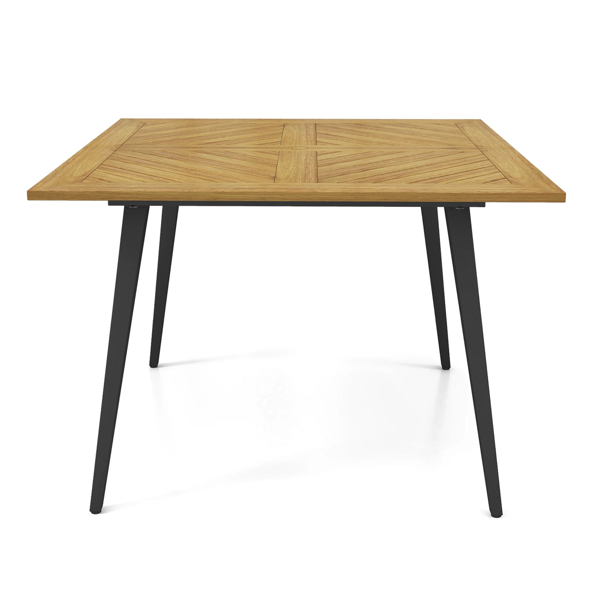 4-Person Acacia Wood Outdoor Dining Table for Garden, Poolside and Backyard
