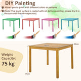 Square Acacia Wood Outdoor Dining Table with Umbrella Hole