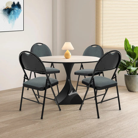 2/4 Pieces Padded Folding Dining Chairs with Backrest-Set of 4