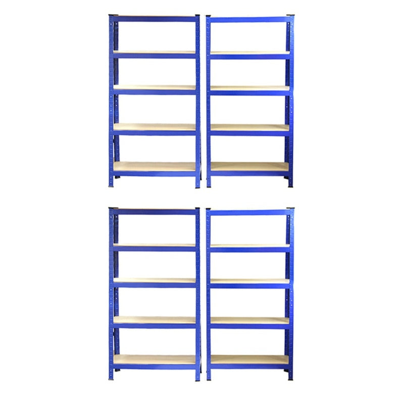 Monster Racking T-Rax Heavy Duty Shelving Units, Blue, 75cm W, 30cm D, Set of 4