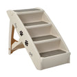 Folding Plastic Pet Stairs with Non-slip Pad for Cat & Dog