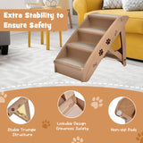 Folding Plastic Pet Stairs with Non-slip Pad for Cat & Dog