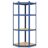4-Tier Corner Shelving Unit Adjustable Garage Storage Utility Rack for Warehouse-Navy