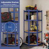4-Tier Corner Shelving Unit Adjustable Garage Storage Utility Rack for Warehouse-Navy