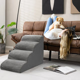 4-Tier Foam Dog Ramp with Washable Zippered Cover