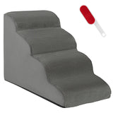 4-Tier Foam Dog Ramp with Washable Zippered Cover