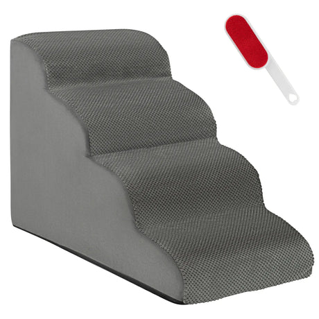 4-Tier Foam Dog Ramp with Washable Zippered Cover