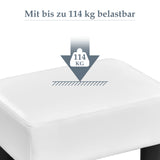 Small PU Leather Rectangular Seat Ottoman Footstool-White