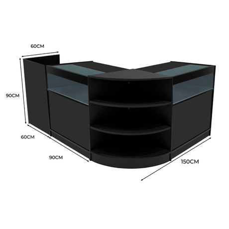 Sagittarius LED Shop Counter Set LM60, TB60 & 2 x B900 - Black
