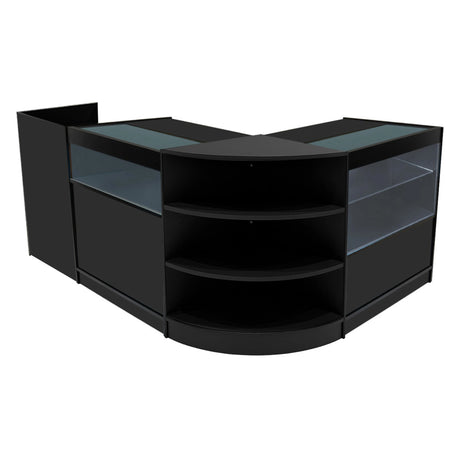 Europa LED Shop Counter Set B900, C900, TB60 & LM60 - Black