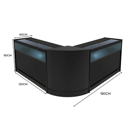 Iris LED Shop Counter Set CM60 & 2 x B1200 - Black