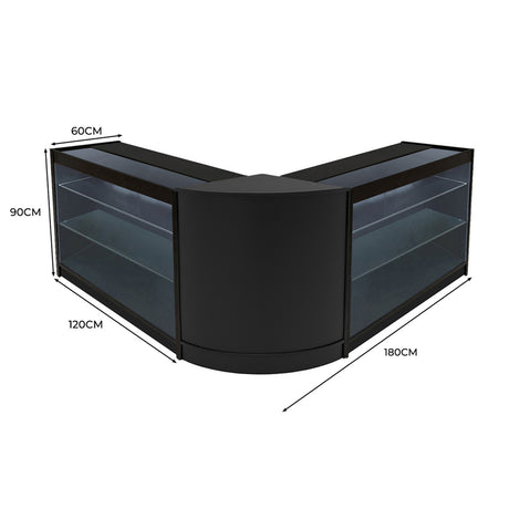 Helios LED Shop Counter Set CM60 & 2 x K1500 - Black