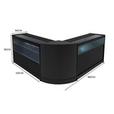 Adonis LED Shop Counter Set B1200, C1200 & CM60 - Black