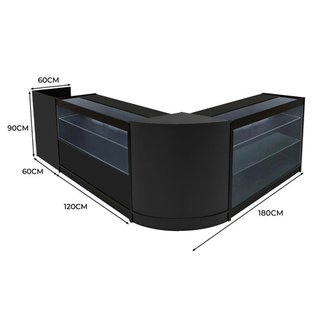 Vega LED Shop Counter Set K1200, C1200, TB60 & CM60 - Black