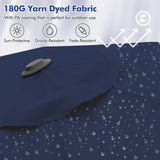 13FT Double-sided Patio Umbrella with Solar Lights for Garden Pool Backyard-Navy